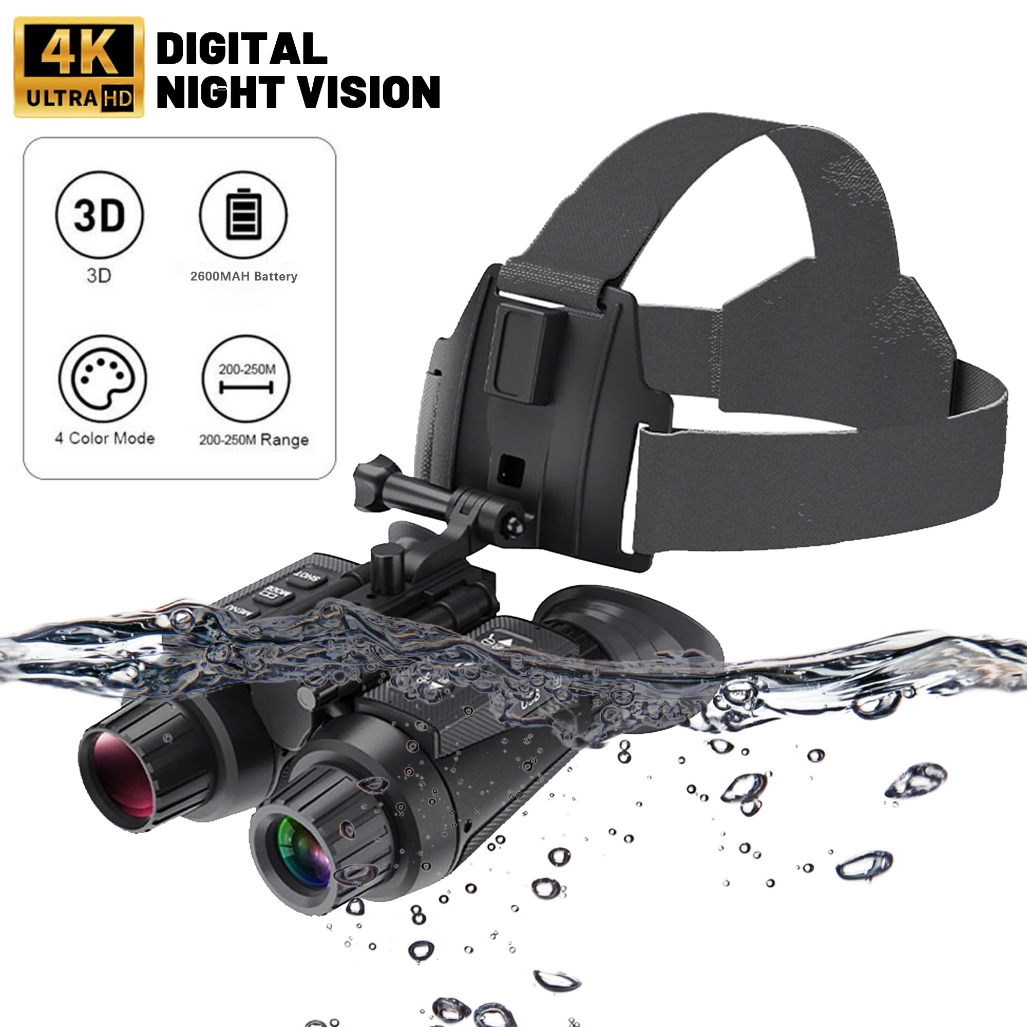 Amazon.com: HUVIOVED Night Vision Binoculars - NV8300 3D 4K Night